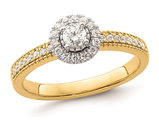 1/3 Carat (ctw) Diamond Engagement Ring in 14K Yellow Gold